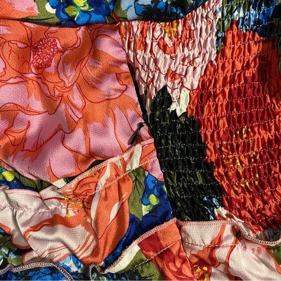 Rebdolls “You Got It Babe” Smocked Vibrant Floral Tiered Maxi Dress 5X - Picture 7 of 10